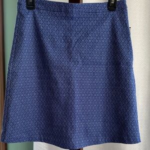 Margaret M Blue Patterned Mini Skirt